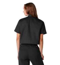 Dickies Women’s Cropped Work Shirt Black FS573 | Pro Feet