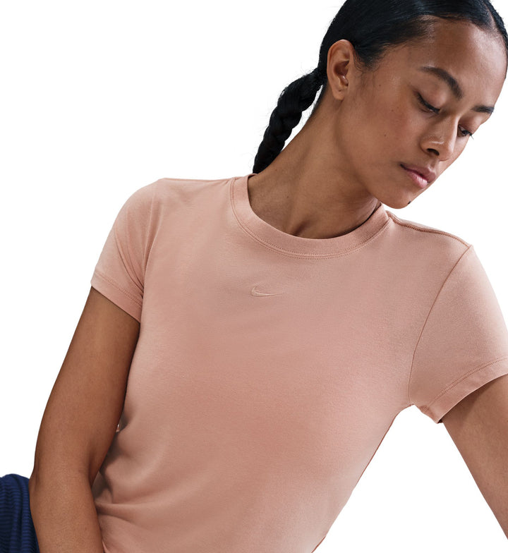 Nike Sportswear Chill Knit Women’s T-Shirt “Rose Gold” (FV5508-688)