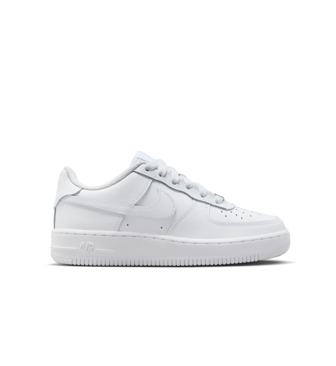 White Nike Air Force 1 sneaker on a white background