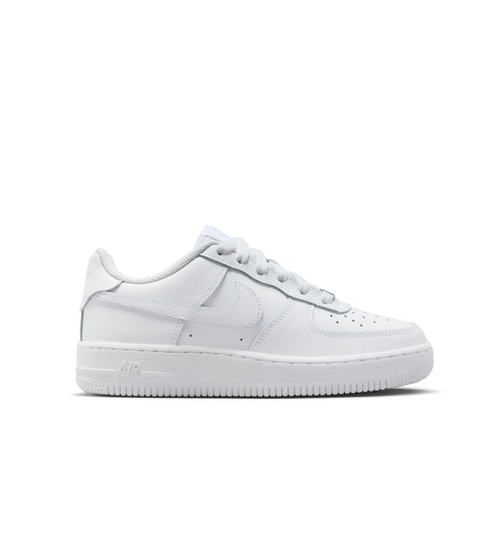 White Nike Air Force 1 sneaker on a white background
