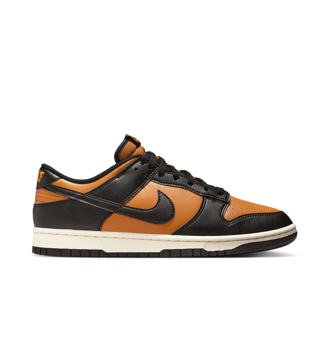 Black and brown sneaker with Nike logo on a white background