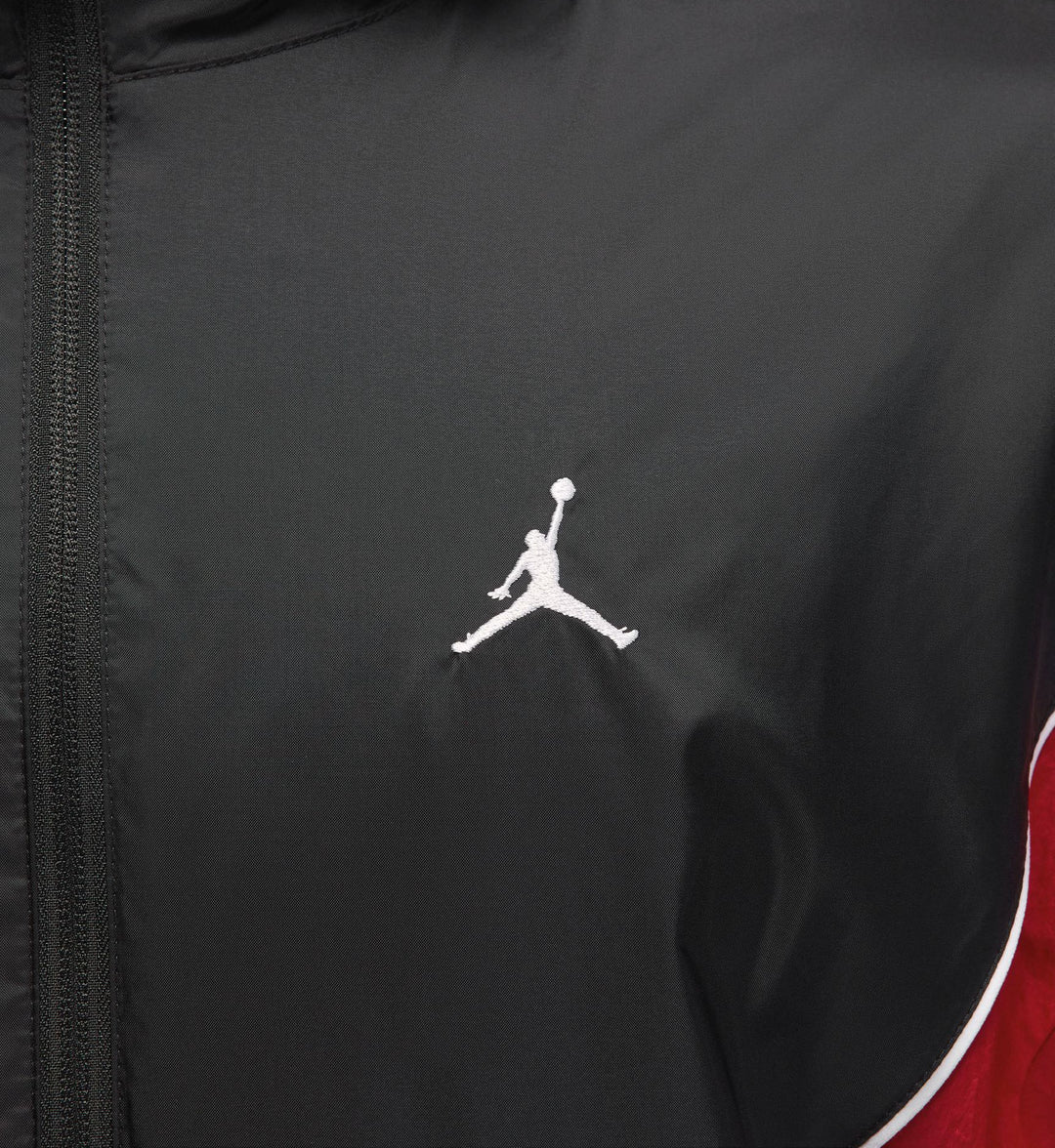 Jordan Brooklyn Men’s Hooded Draft Jacket “Black/Gym Red/White/White” (HF9333-013)