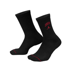 Jordan Everyday Crew Socks “Black/Gym Red” (HJ2434-010)