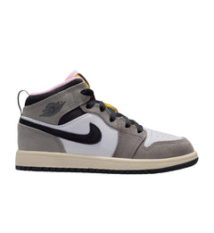 Jordan 1 Mid SE PS White/Cave Stone/Dark Sulfur/Oil Grey (HQ2013-100)