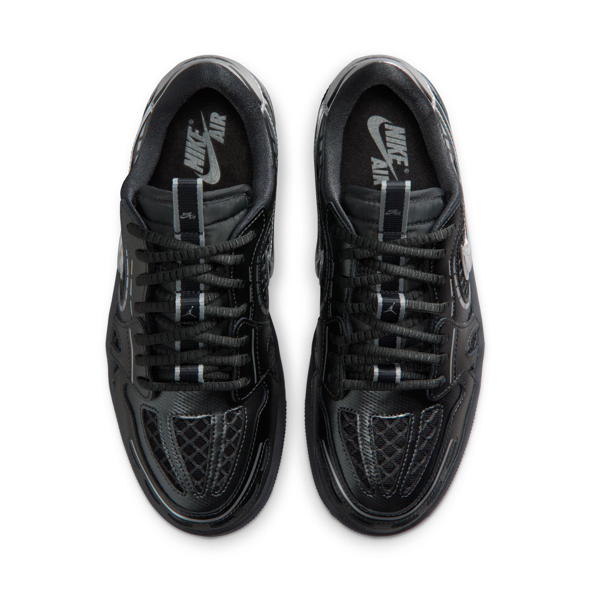 Air Jordan 1 Low Method of Make Black Women's "Metallic Silver White Anthracite" | Pro Feet | HQ2186-001