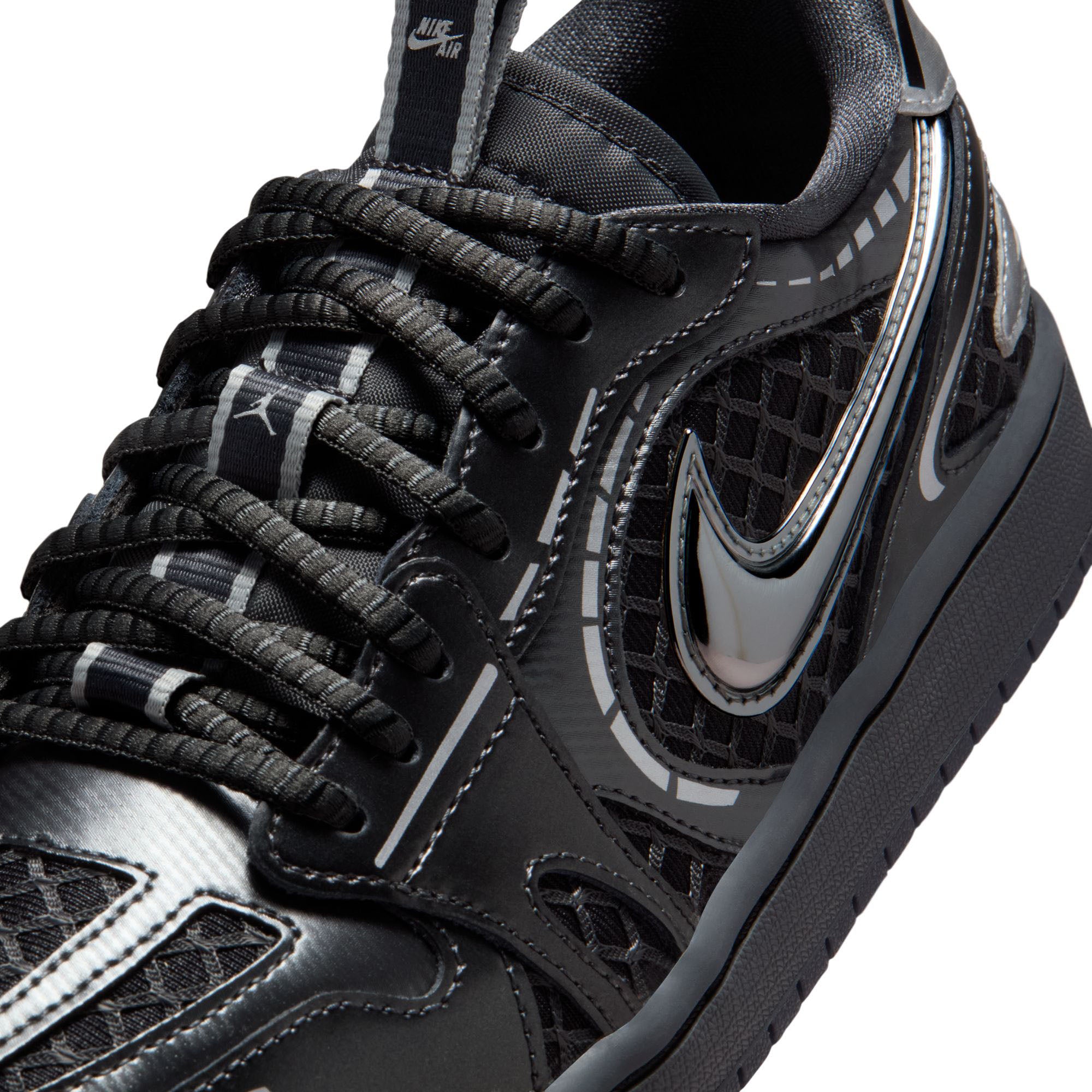 Air Jordan 1 Low Method of Make Black Women's "Metallic Silver White Anthracite" | Pro Feet | HQ2186-001