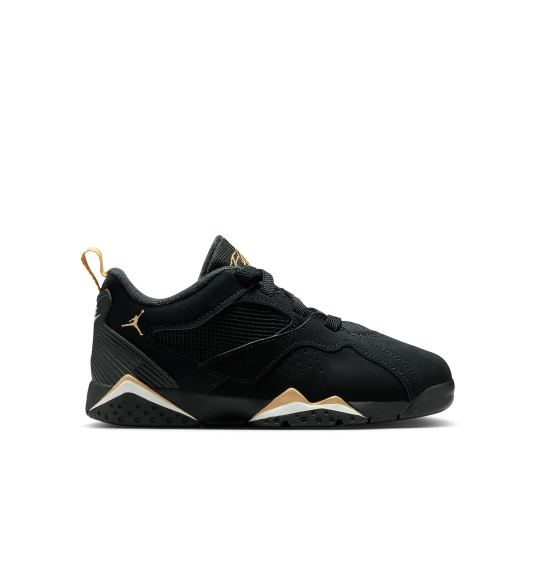 Black with metallic gold accents Jordan MVP 92 shoe on white background