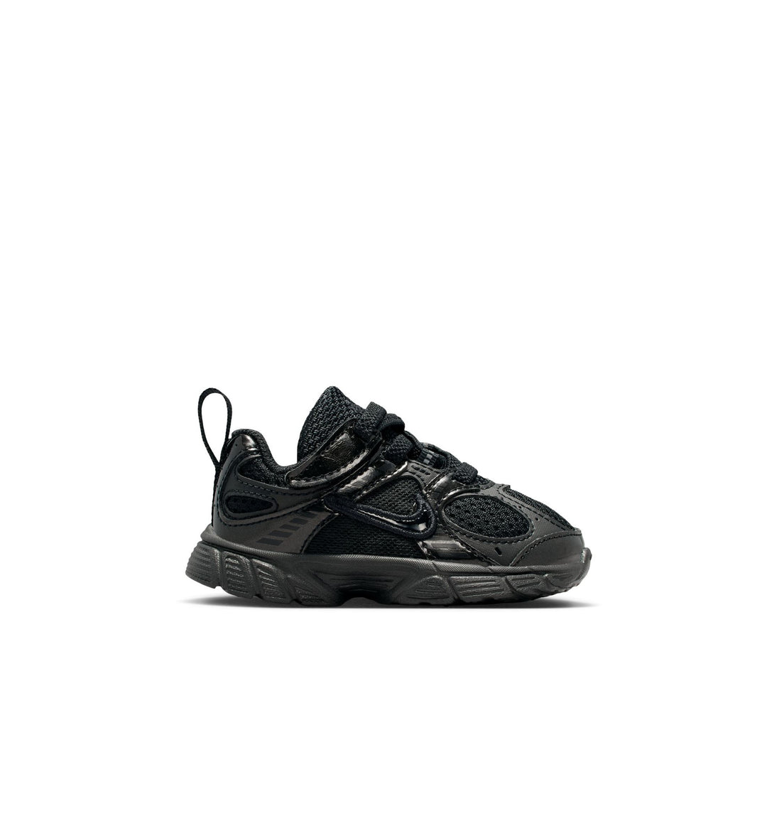 Black Nike toddler sneaker on a white background