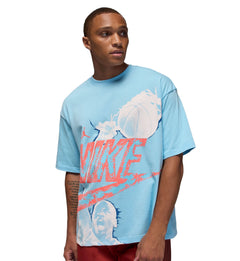 Jordan Men’s MJ Reissue Oversized Graphic T-Shirt “Blue Chill/Hot Punch” (HQ9093-497)
