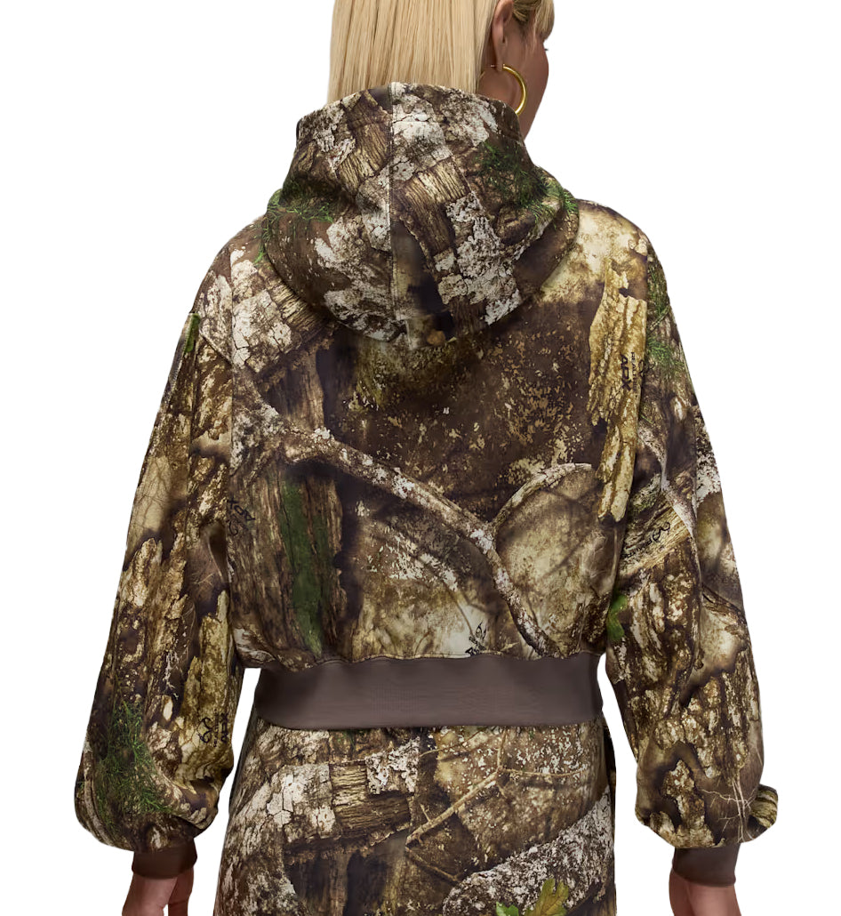 Backside of Jordan Brooklyn Fleece Women’s Realtree Mod Crop Full-Zip Hoodie