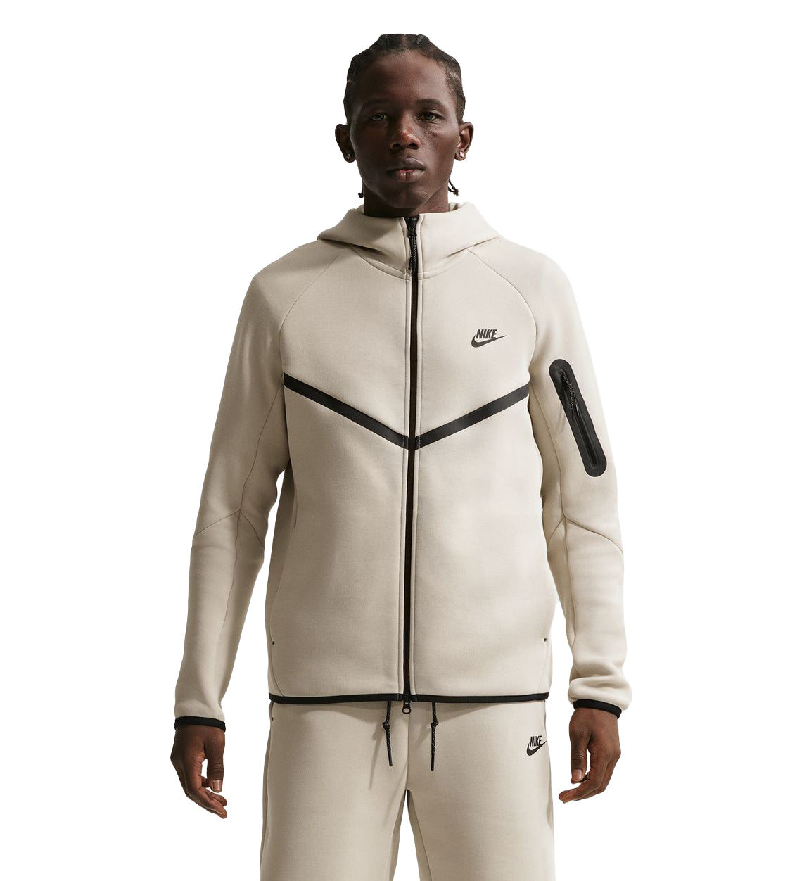 Nike Tech Men’s Fleece Windrunner Full-Zip Jacket “Cream II/Black” (HV0949-236)