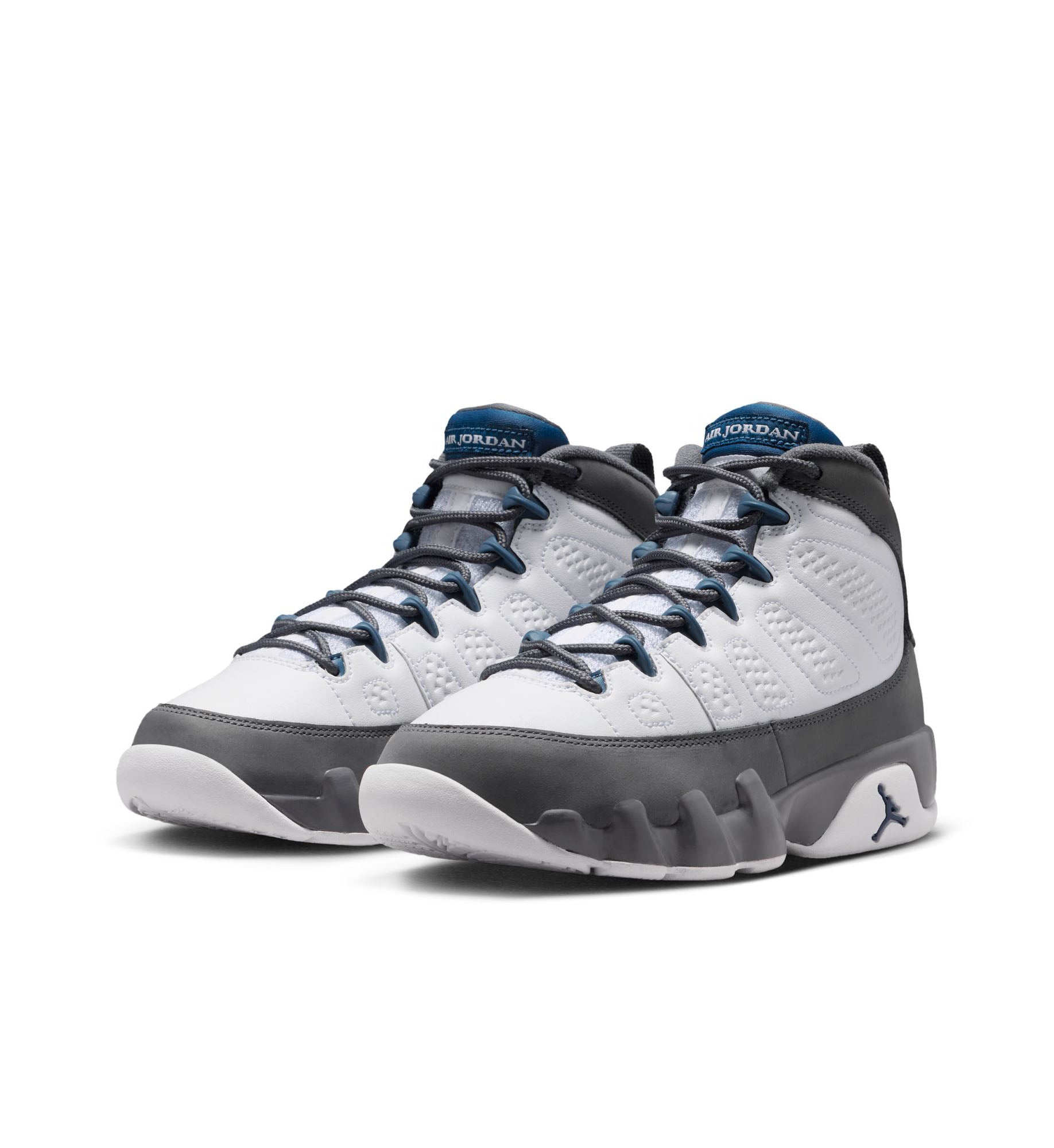 Air Jordan 9 Retro "Flint Grey" GS “White/French Blue/Flint Grey” (HV4574-100)