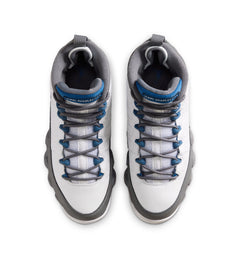 Air Jordan 9 Retro "Flint Grey" GS “White/French Blue/Flint Grey” (HV4574-100)