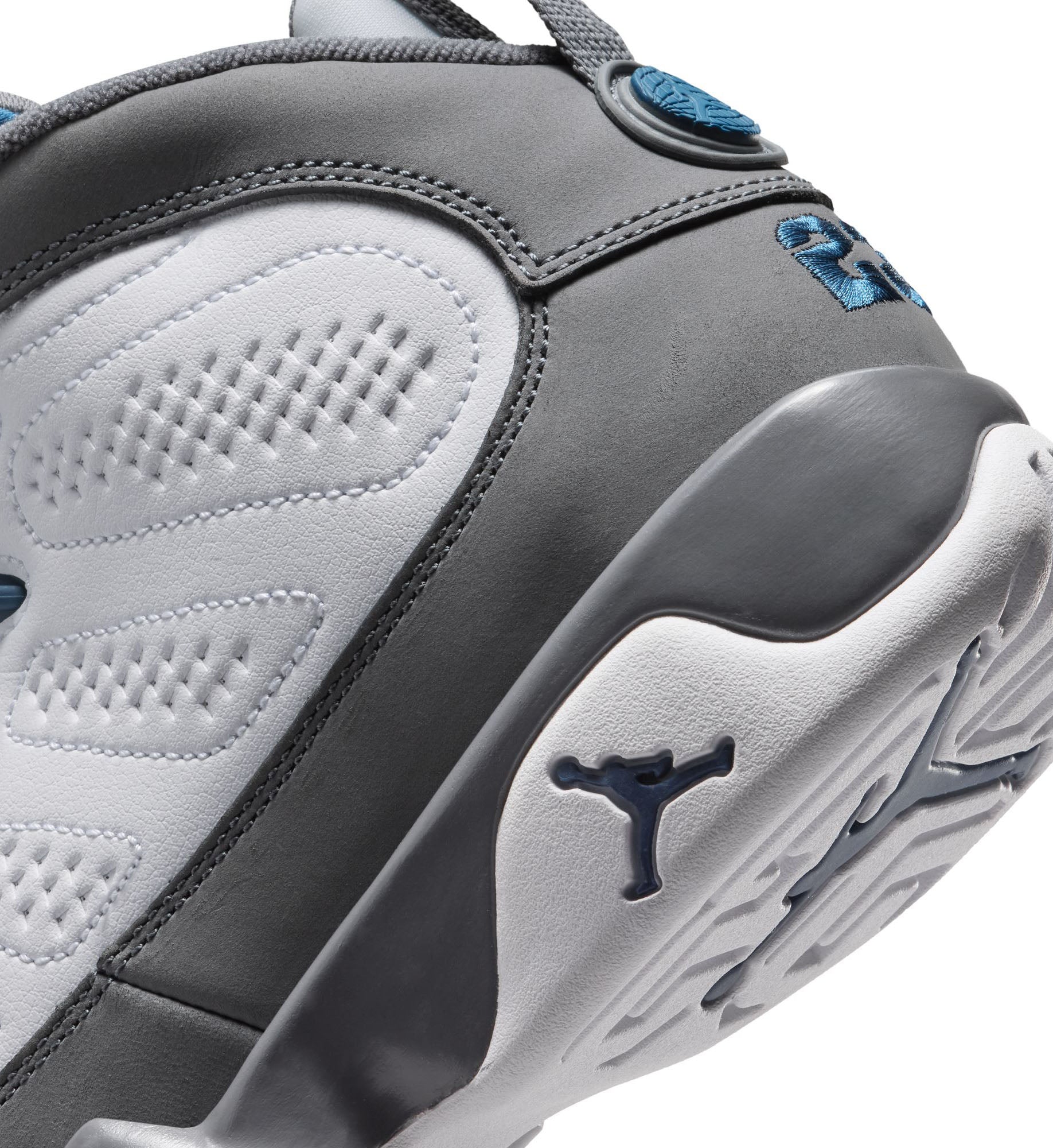 Air Jordan 9 Retro "Flint Grey" GS “White/French Blue/Flint Grey” (HV4574-100)