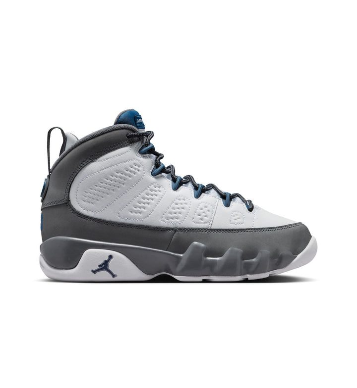 Air Jordan 9 Retro "Flint Grey" GS “White/French Blue/Flint Grey” (HV4574-100)