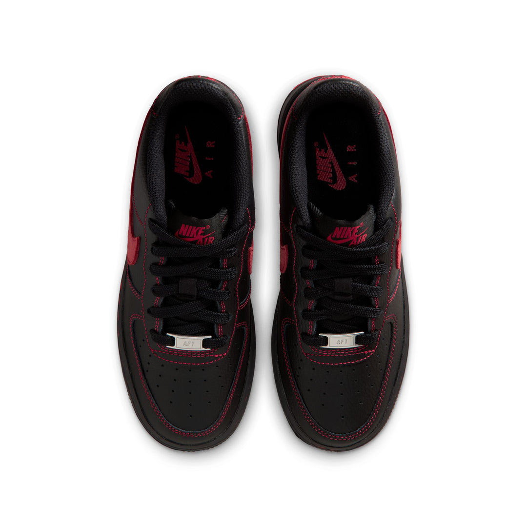 Nike Air Force 1 LV8 GS Black/Black/Black/University Red (HV4762-001) 