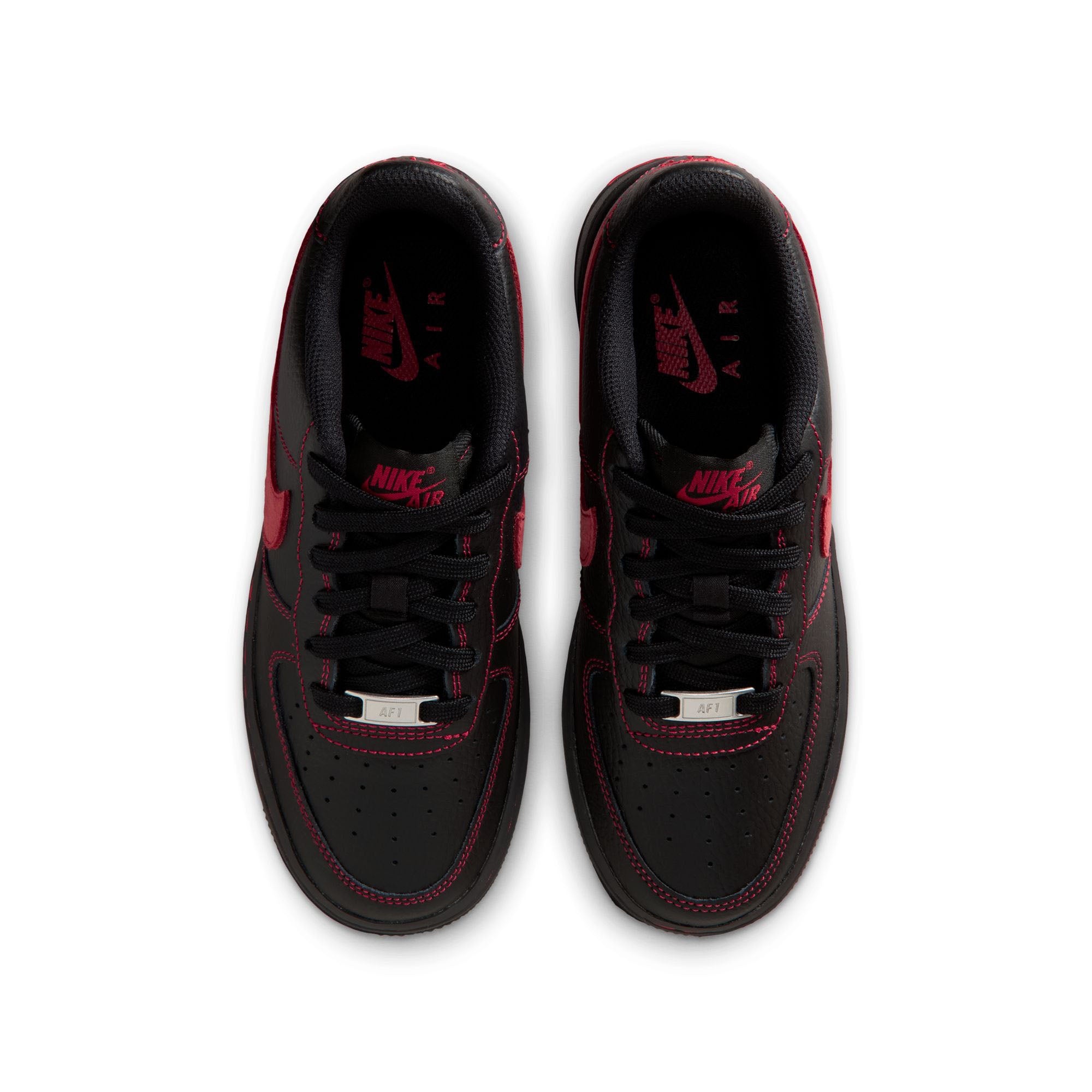 Nike Air Force 1 LV8 GS Black/Black/Black/University Red (HV4762-001) 