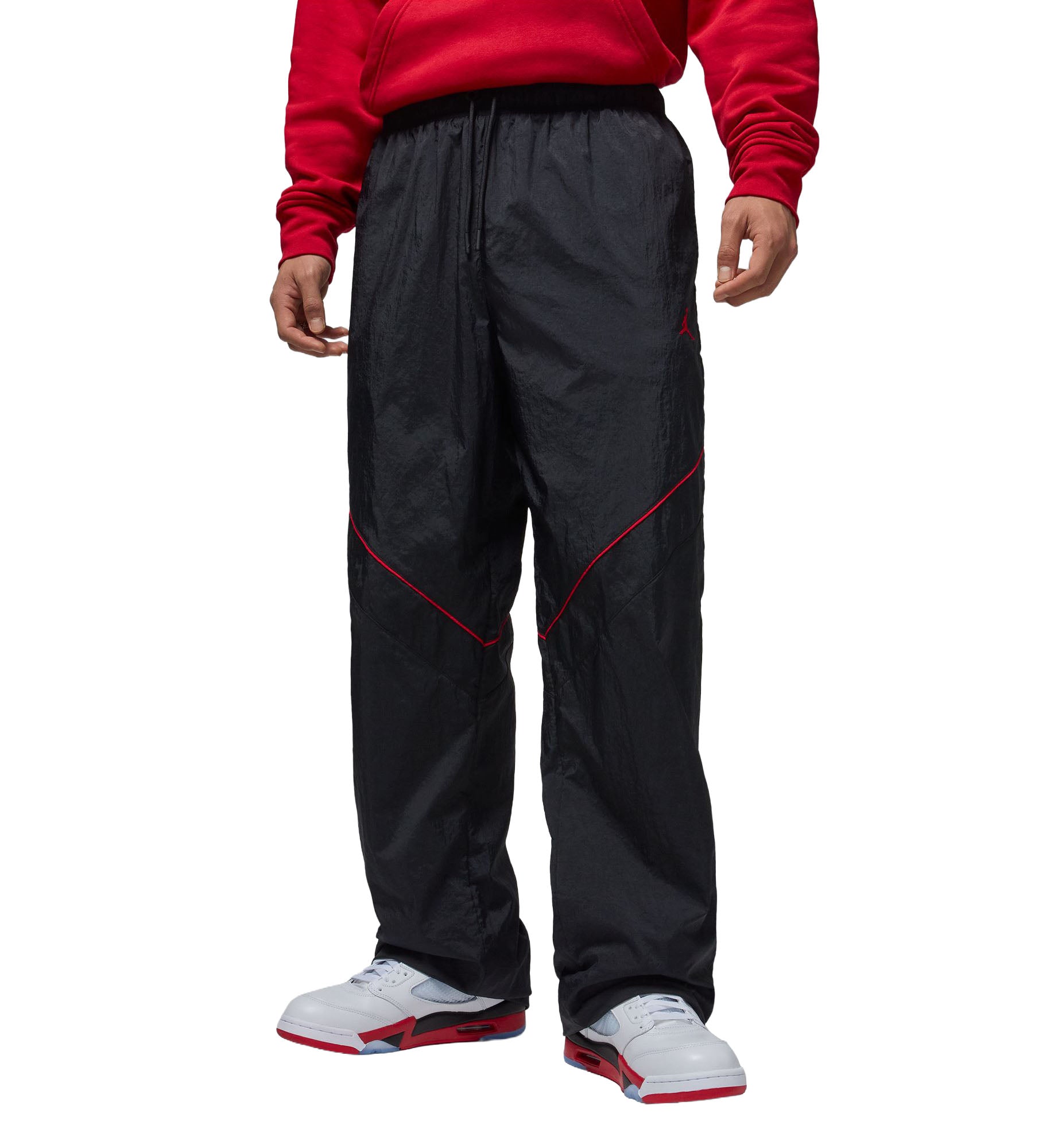 Jordan Brooklyn Men’s Draft Pants “Black/Gym Red/Gym Red” (IB1047-010)