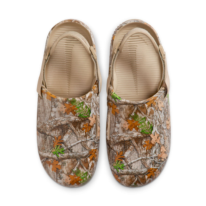 Camouflage-patterned shoes on a white background