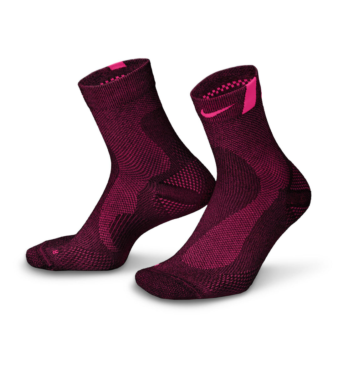 Nike Run Lightweight Micro-Crew Socks Black Hyper Pink IB6114-011 | Pro Feet
