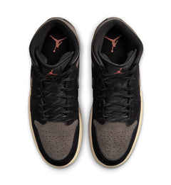 Air Jordan 1 Mid SE Black/Olive Grey/Light Wild Mango (IB7110-002)