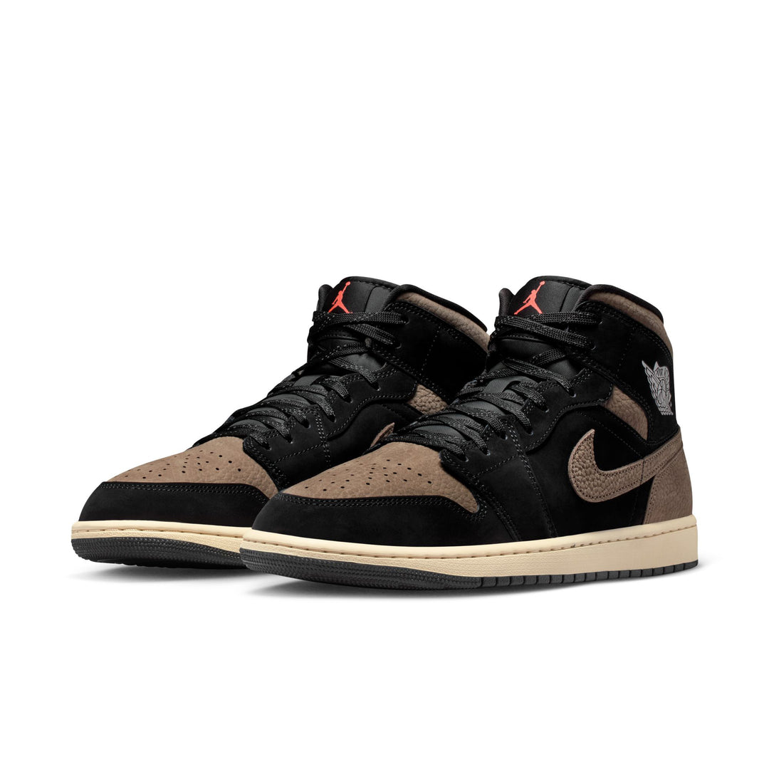 Air Jordan 1 Mid SE Black/Olive Grey/Light Wild Mango (IB7110-002)