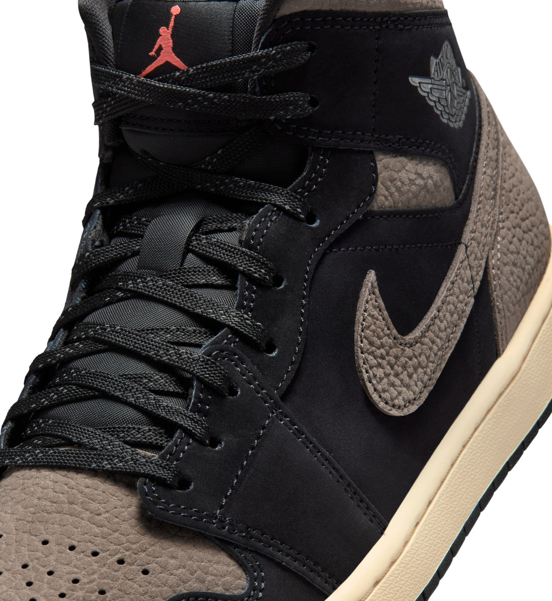Air Jordan 1 Mid SE Black/Olive Grey/Light Wild Mango (IB7110-002)