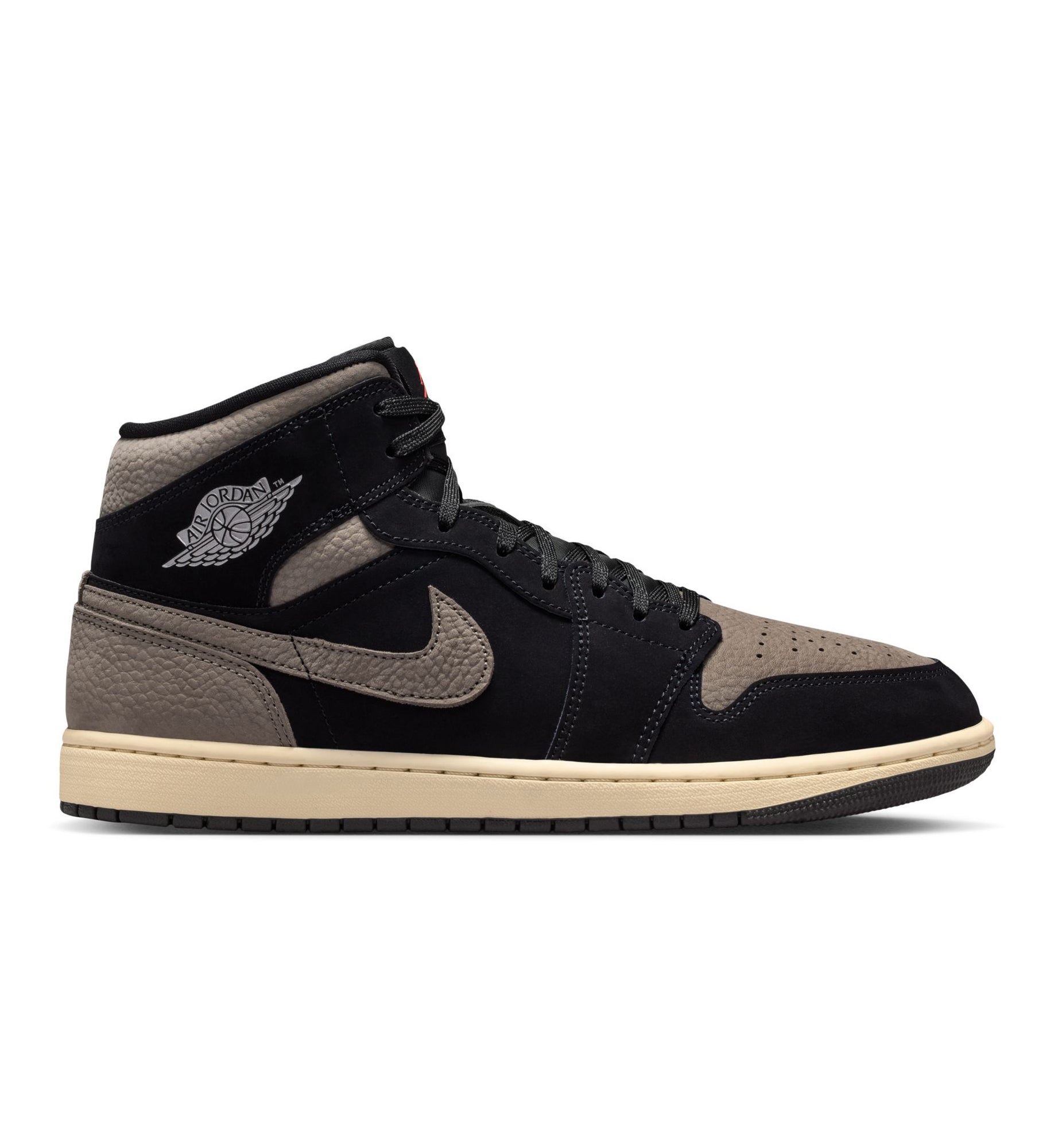 Air Jordan 1 Mid SE Black/Olive Grey/Light Wild Mango (IB7110-002)