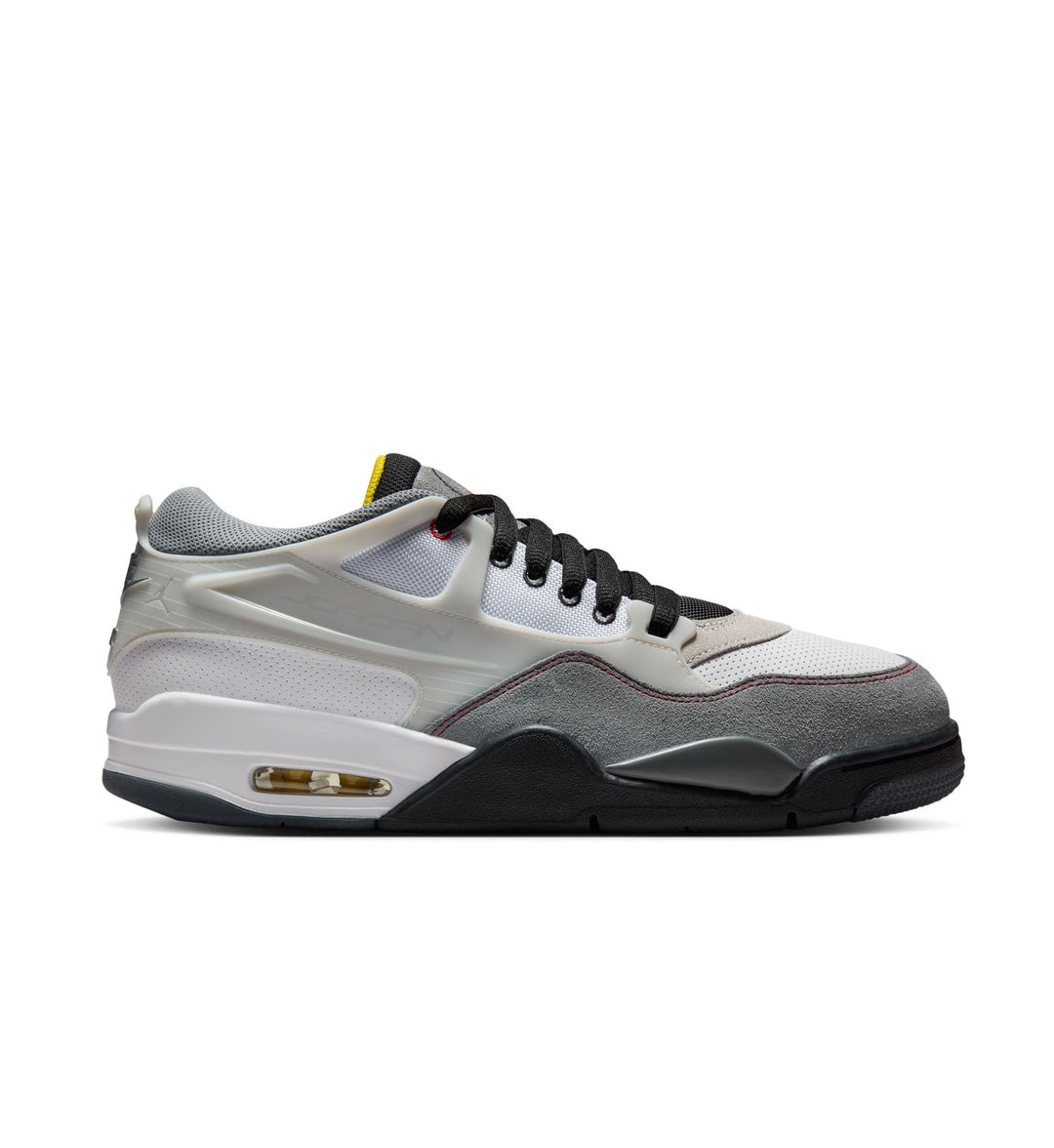 Gray and black sneaker on a white background