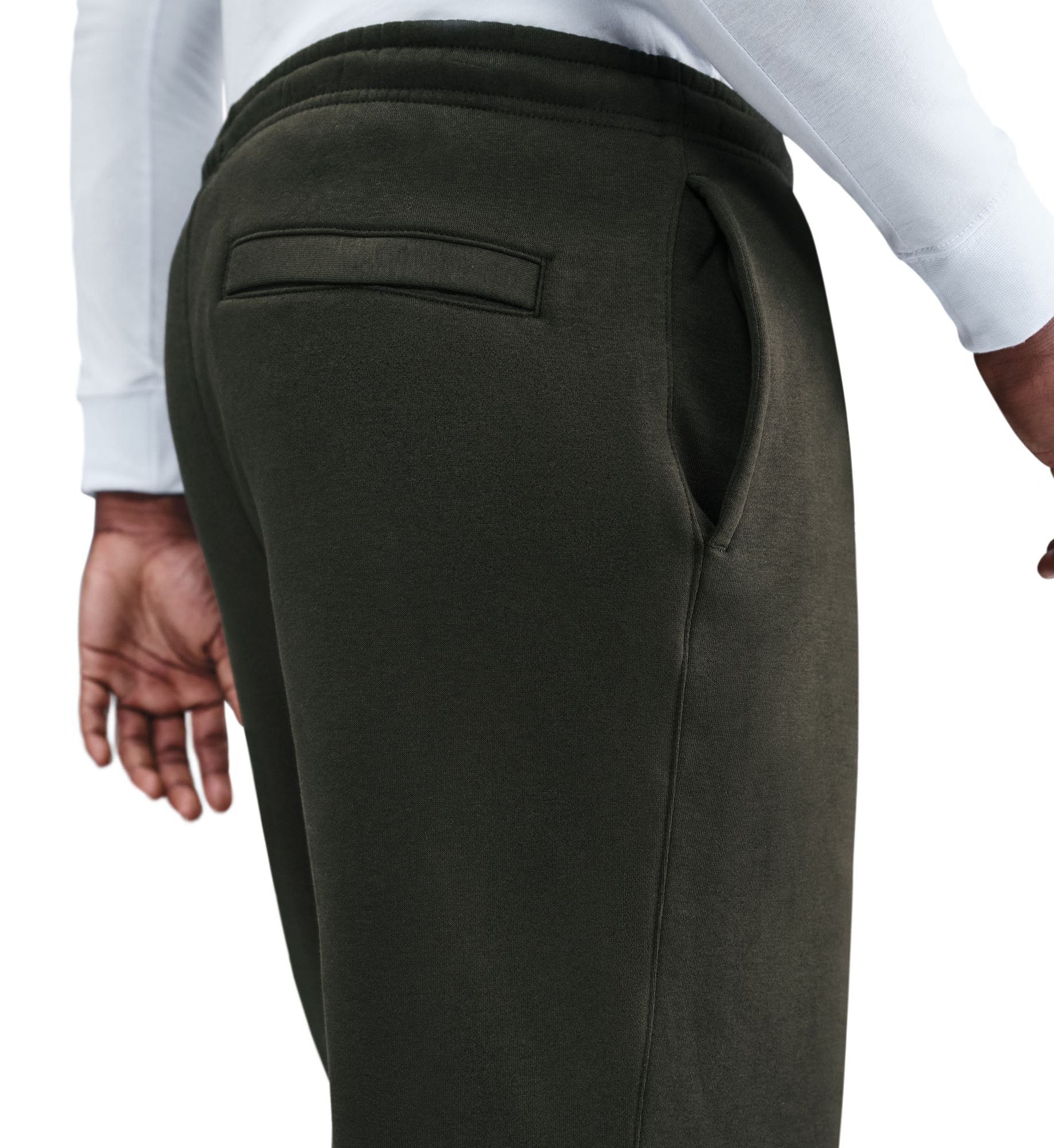 Nike Sportswear Club Men’s Fleece Bungee Pants “Sequoia/Sequoia/White” (IF0488-355)