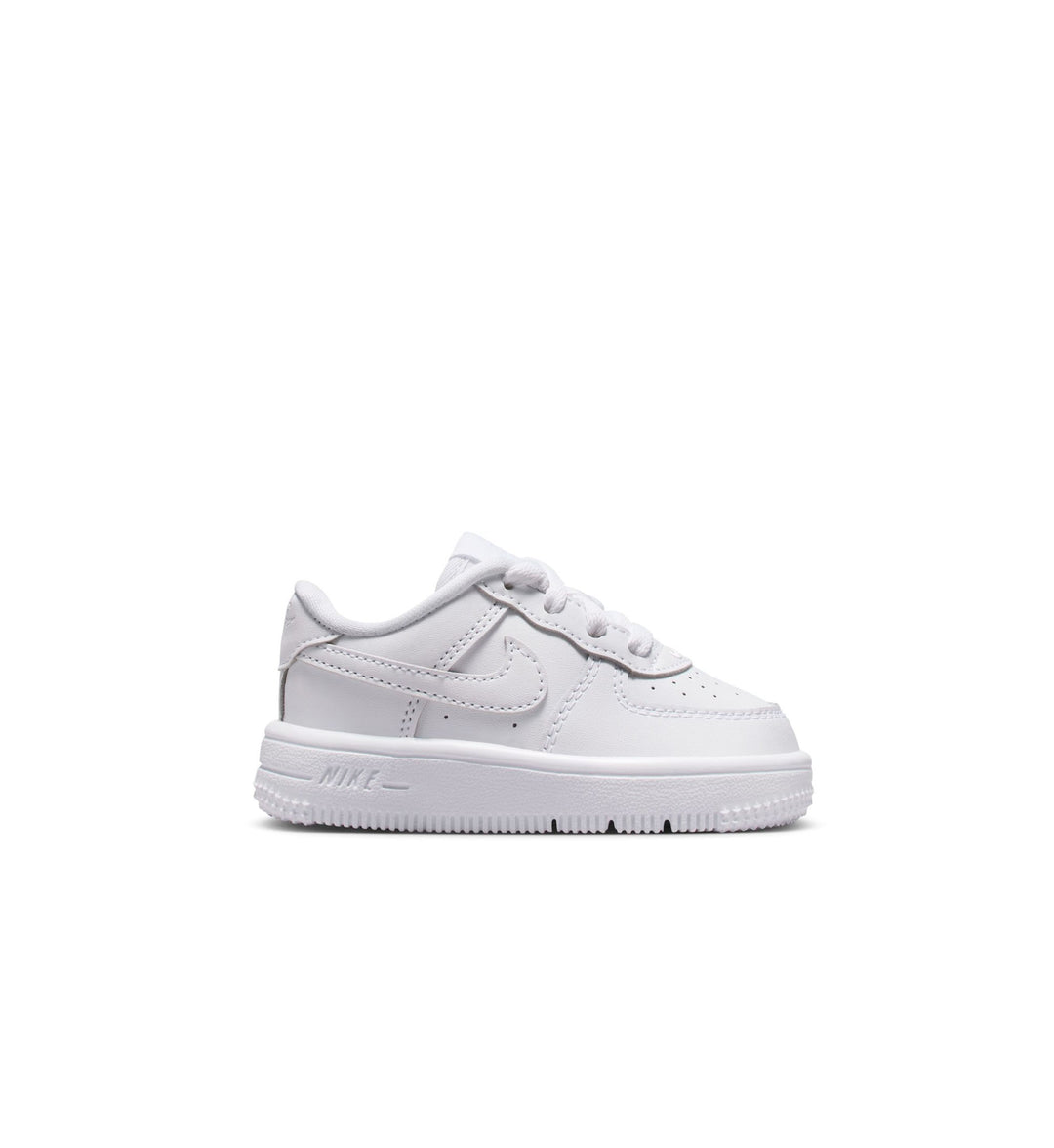 White Nike Air Force 1 Toddler sneaker on a white background