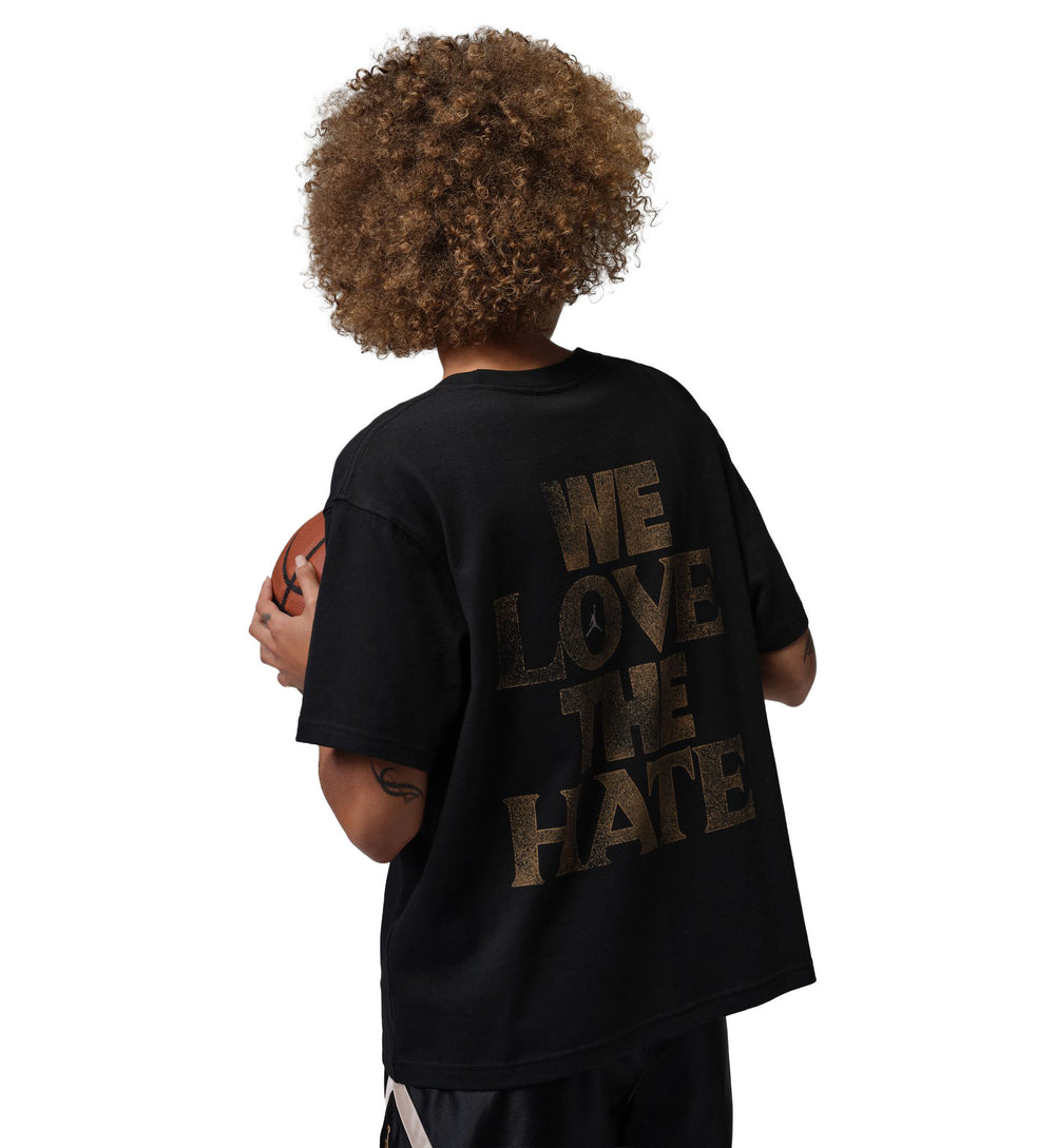 Jordan Sport Women’s Dri-FIT Graphic T-Shirt Black Metallic Gold White IF2221-011 | Pro Feet