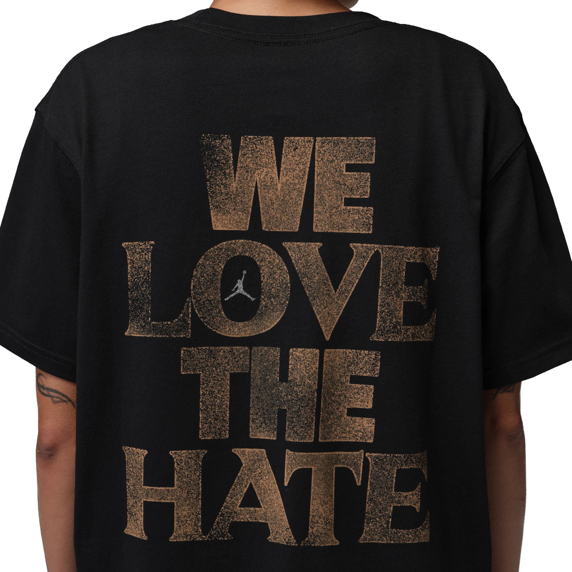 Jordan Sport Women’s Dri-FIT Graphic T-Shirt Black Metallic Gold White IF2221-011 | Pro Feet