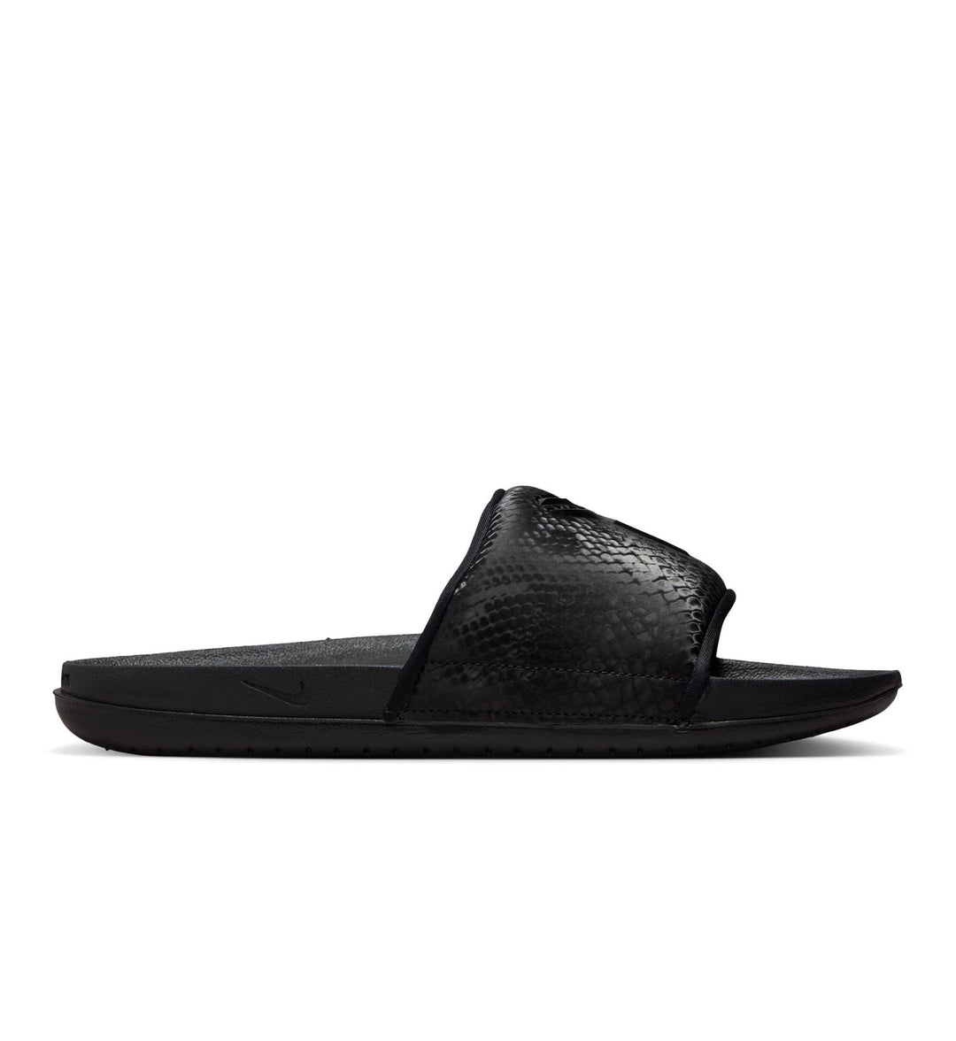 Black Nike Kobe Slides on white background