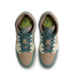 Air Jordan 1 Mid SE GS “KHAKI/LT LEMON TWIST-HASTA-OLIVE GREY” (IF2873-200)