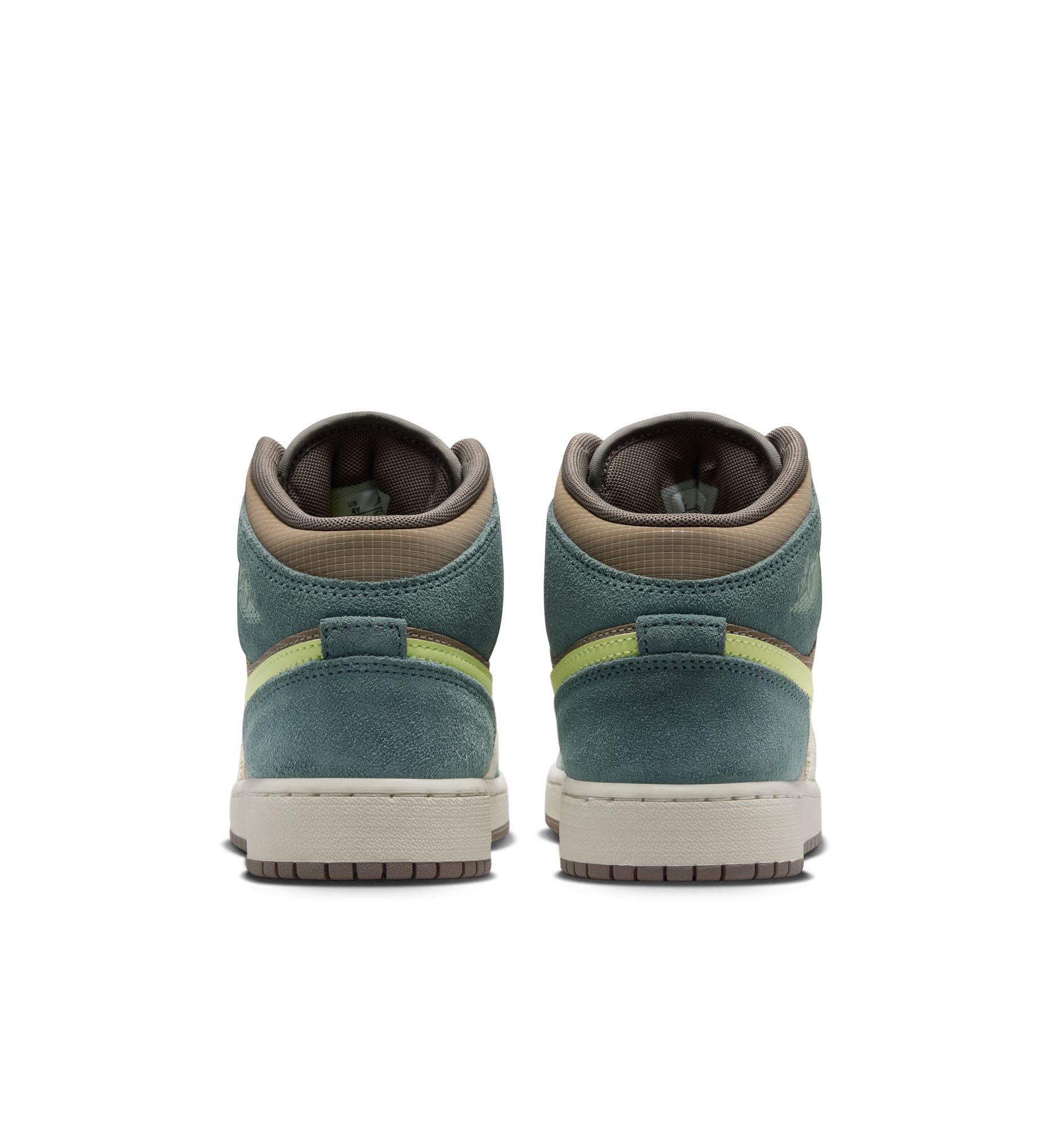 Air Jordan 1 Mid SE GS “KHAKI/LT LEMON TWIST-HASTA-OLIVE GREY” (IF2873-200)
