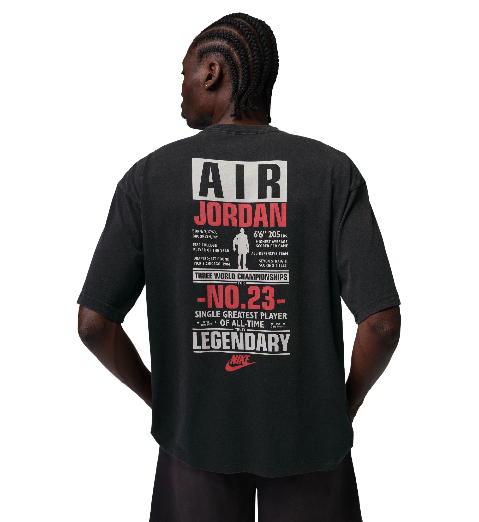 Jordan Flight T-Shirt Black University Red IF3116-010 | Pro Feet