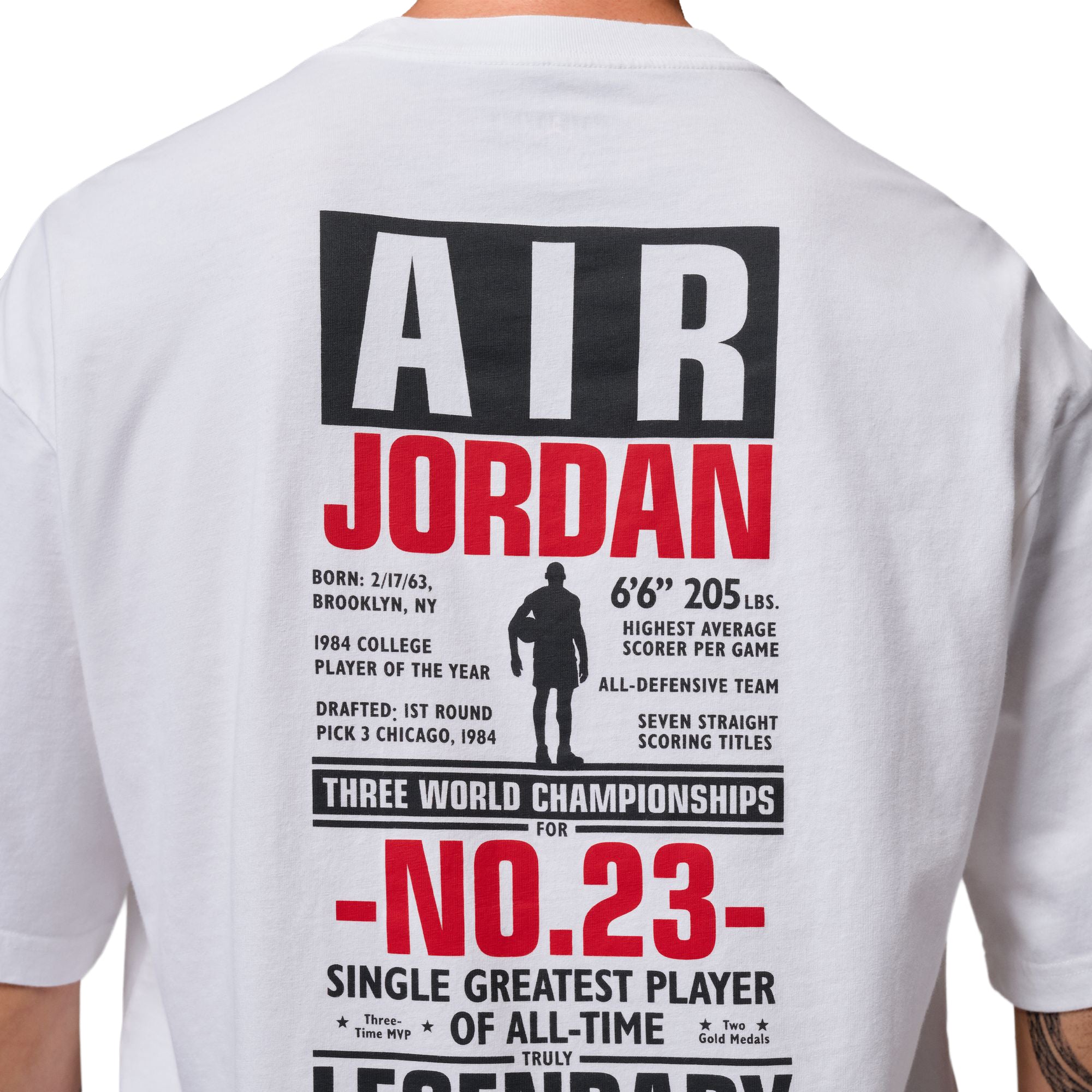 Jordan Flight T-Shirt White University Red IF3116-100 | Pro Feet