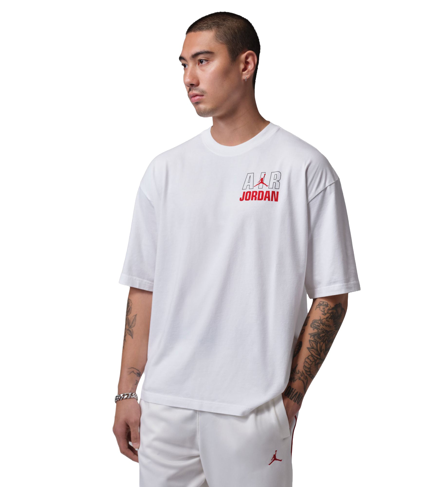 Jordan Flight T-Shirt White University Red IF3116-100 | Pro Feet