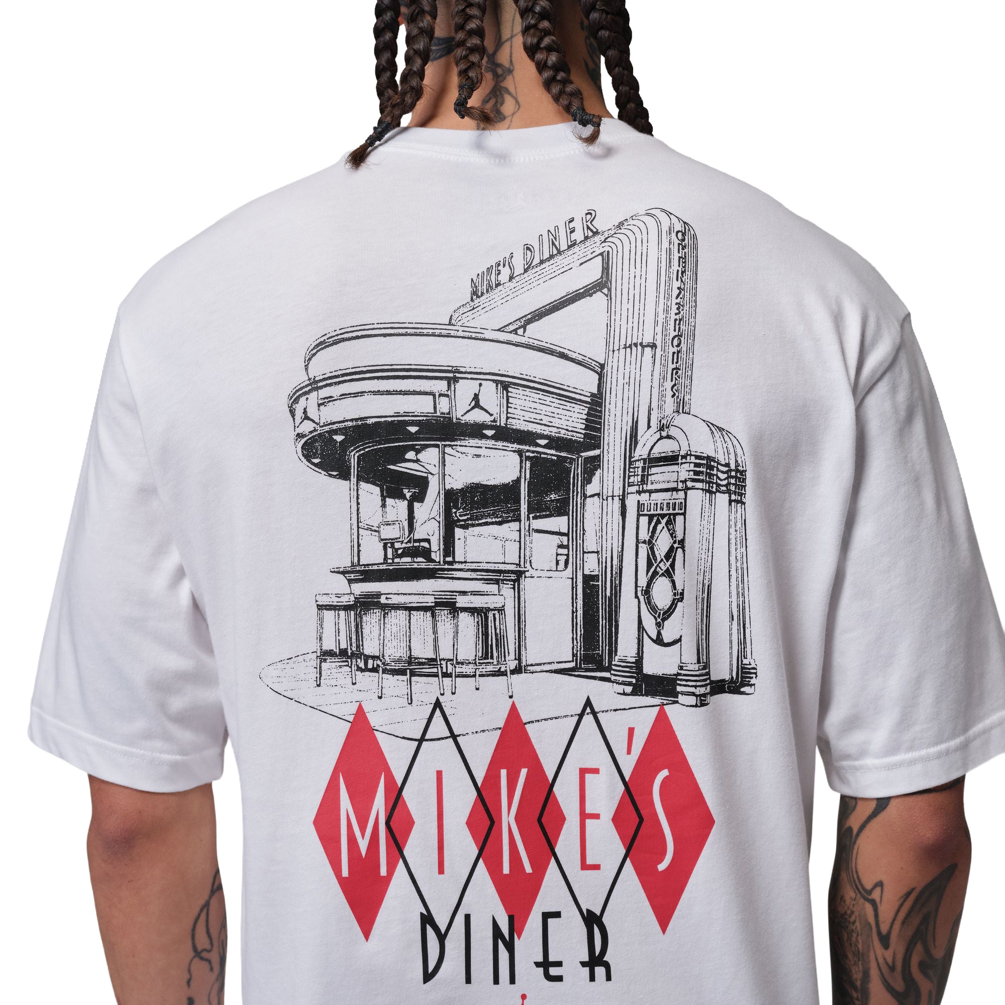 Jordan T-Shirt White Black University Red IF3161-100 | Pro Feet