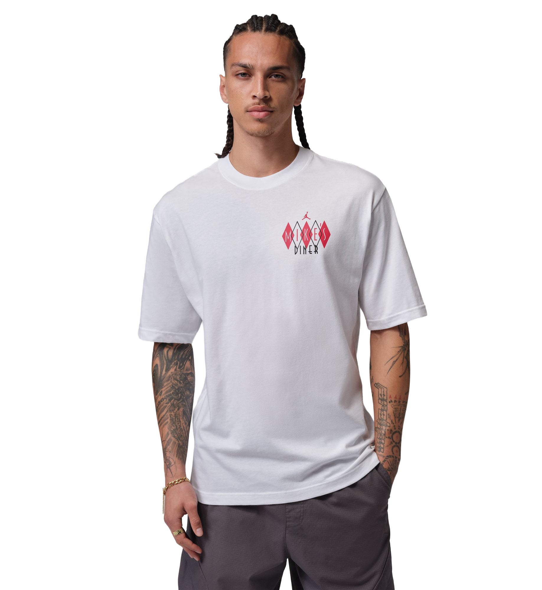 Jordan T-Shirt White Black University Red IF3161-100 | Pro Feet