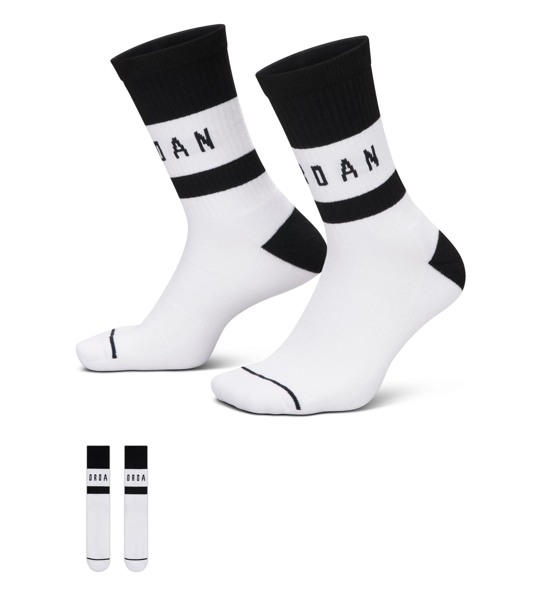 Jordan Cushioned Crew Socks “White/White/Black” (IF3509-100)