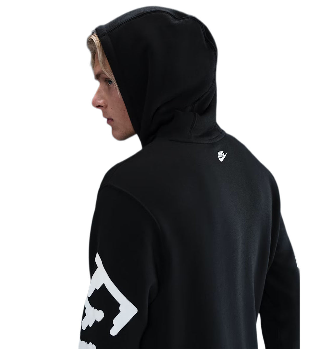 Nike Sportswear Club Men’s Fleece Hoodie — Black/White