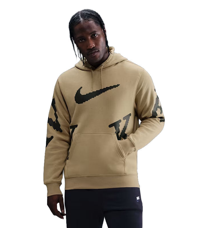 Nike Sportswear Club Men’s Fleece Hoodie “Parachute Beige/Sequoia” (IH4258-297)