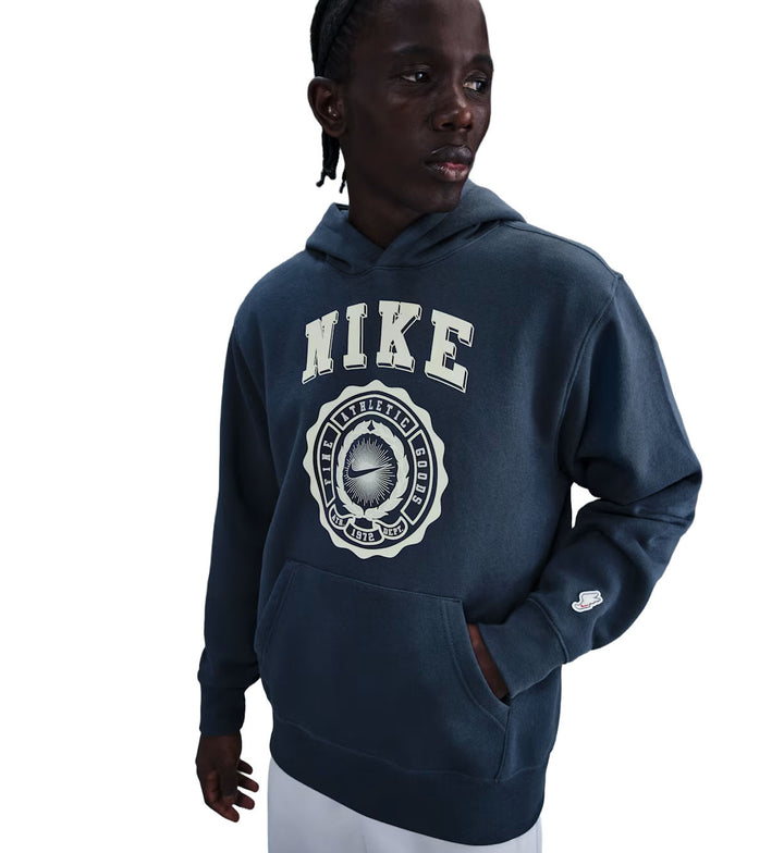 Nike Club Pull-Over Fleece Hoodie — Thunder Blue/Coconut Milk/Sail 