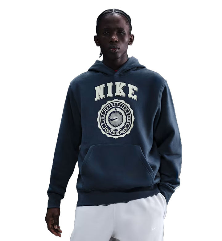 Nike Club Pull-Over Fleece Hoodie — Thunder Blue/Coconut Milk/Sail 