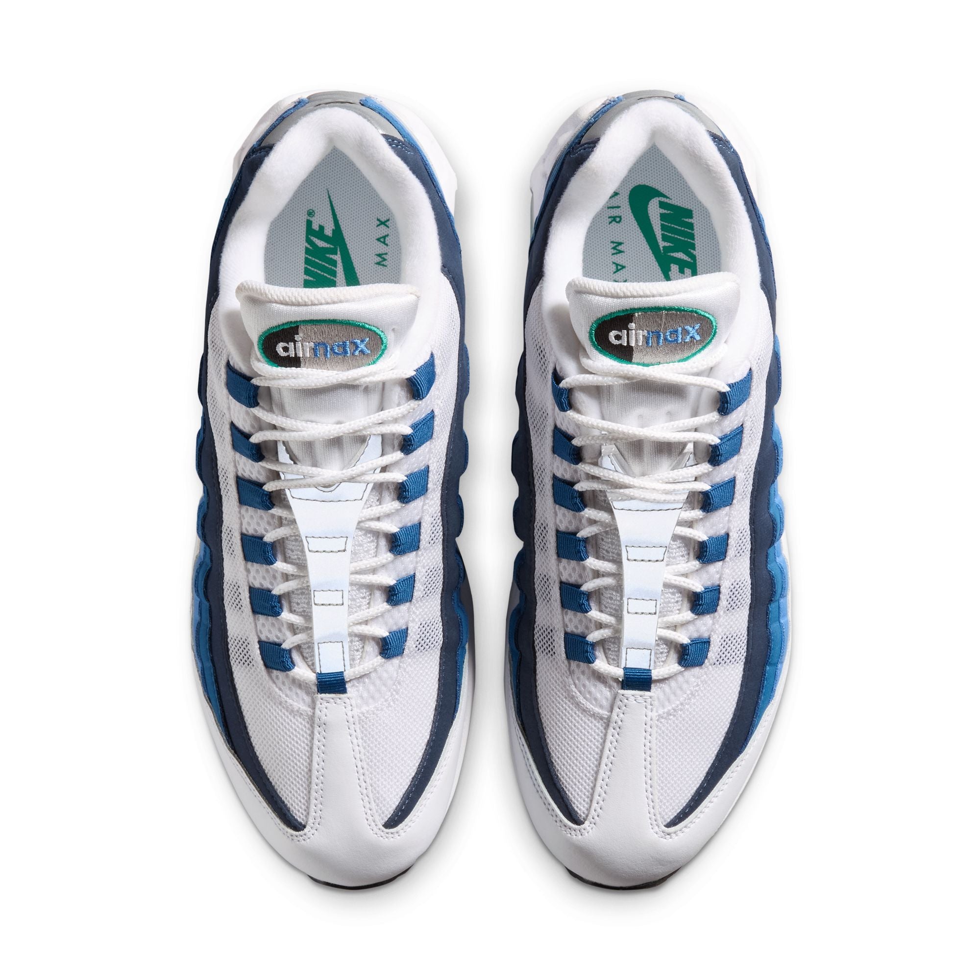 Nike Air Max 95 Big Bubble White Emerald Green Lake Blue IH7855-100 | Pro Feet