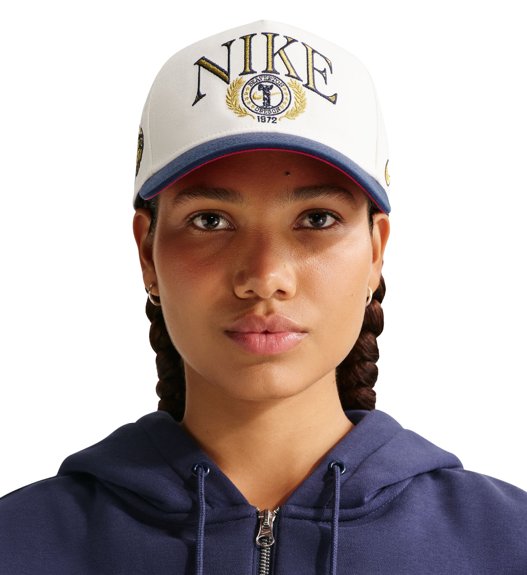 Nike Rise Structured A-Frame Cap Sail Midnight Navy Team Crimson IH8778-133 | Pro Feet