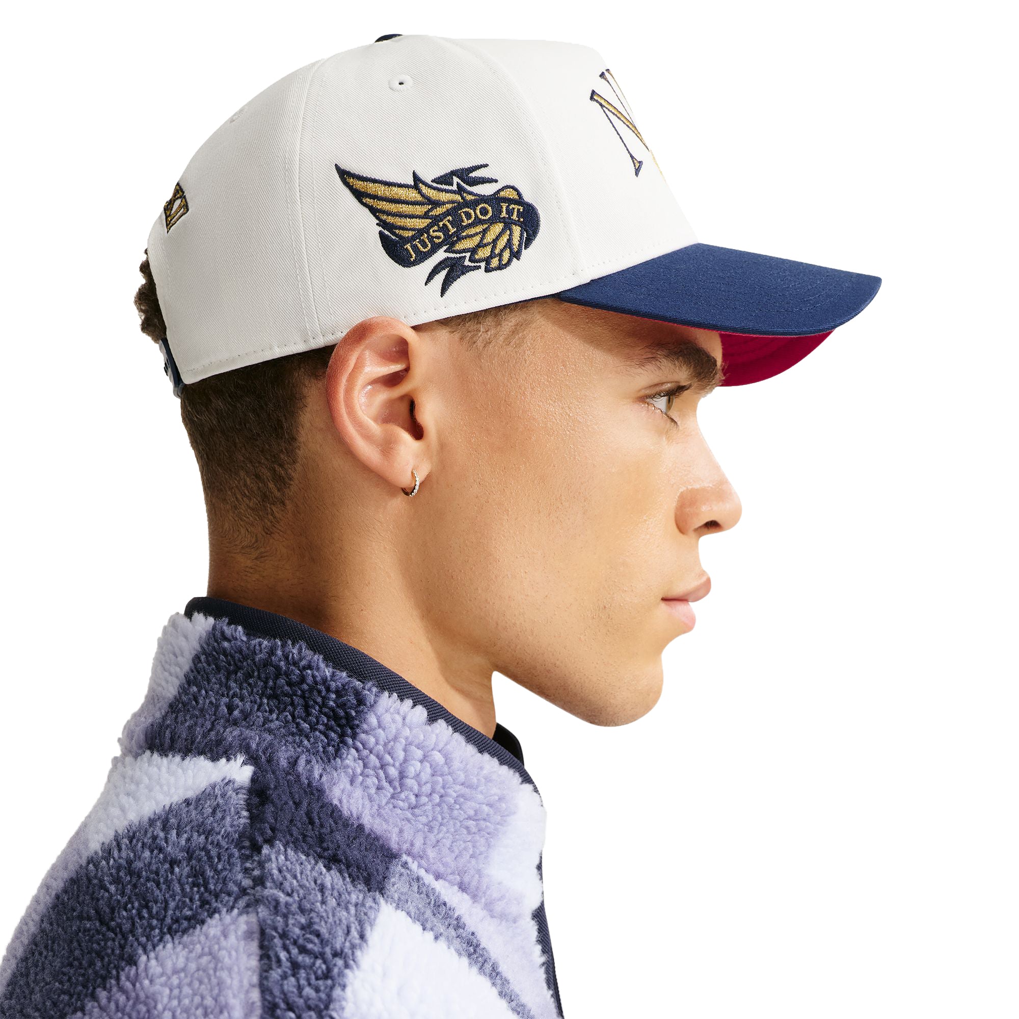 Nike Rise Structured A-Frame Cap Sail Midnight Navy Team Crimson IH8778-133 | Pro Feet