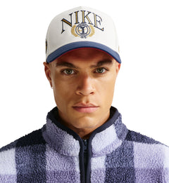 Nike Rise Structured A-Frame Cap Sail Midnight Navy Team Crimson IH8778-133 | Pro Feet